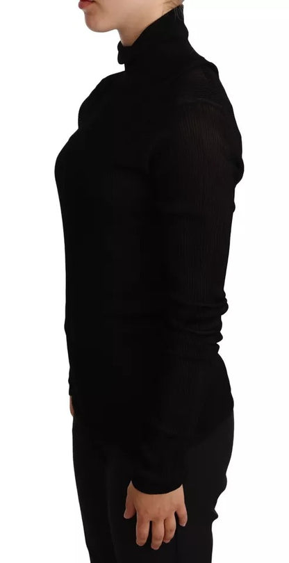 Dolce & Gabbana Black Turtleneck Slim Fit Jumper for Women