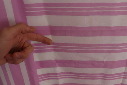 Dolce & Gabbana Cannes Pink & White Striped Wrap Shawl Scarf