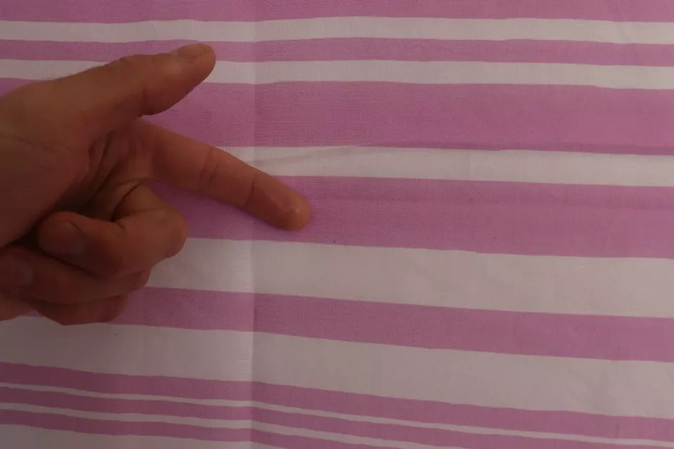 Dolce & Gabbana Cannes Pink & White Striped Wrap Shawl Scarf