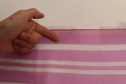 Dolce & Gabbana Cannes Pink & White Striped Wrap Shawl Scarf