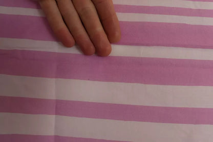Dolce & Gabbana Cannes Pink & White Striped Wrap Shawl Scarf