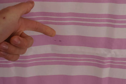 Dolce & Gabbana Cannes White & Pink Striped Cotton Wrap Shawl Scarf