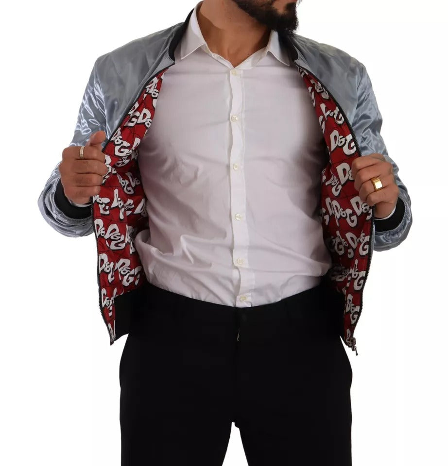 Dolce & Gabbana Light Blue Bomber Jacket for Men