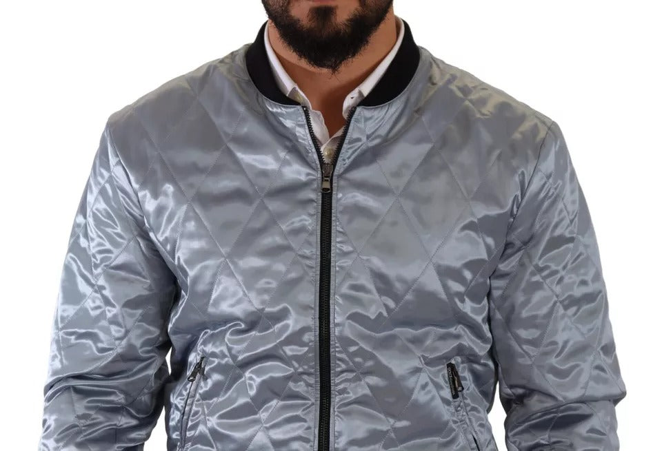 Dolce & Gabbana Light Blue Bomber Jacket for Men