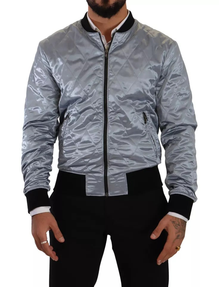 Dolce & Gabbana Light Blue Bomber Jacket for Men