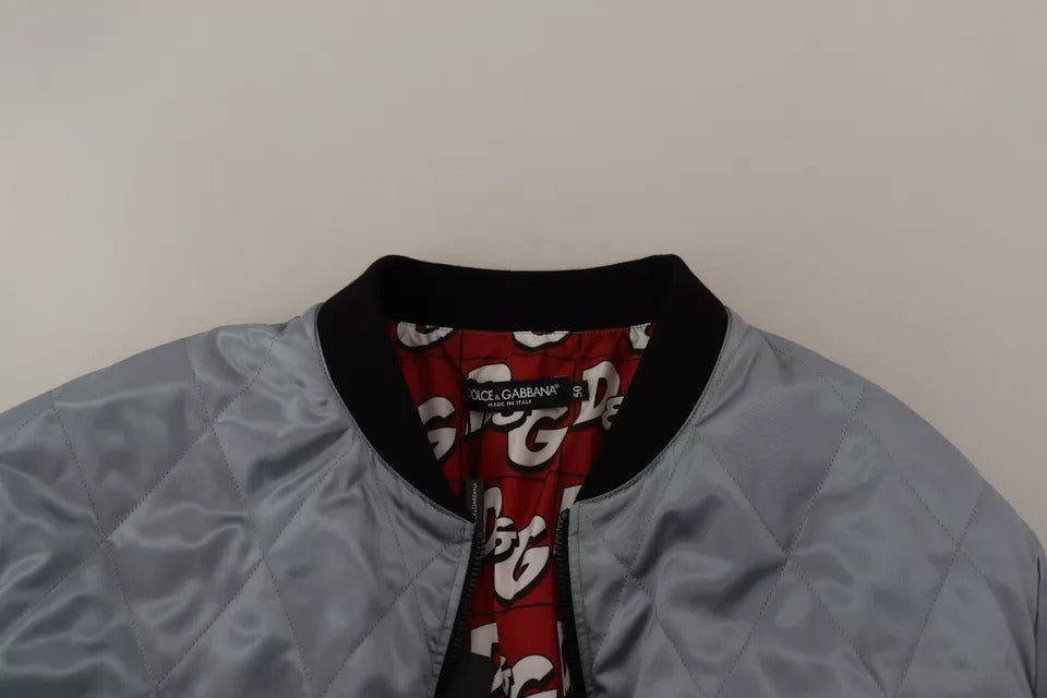 Dolce & Gabbana Light Blue Bomber Jacket for Men