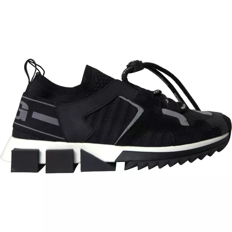 Dolce & Gabbana Black & White Logo Sorrento Sneakers for Men