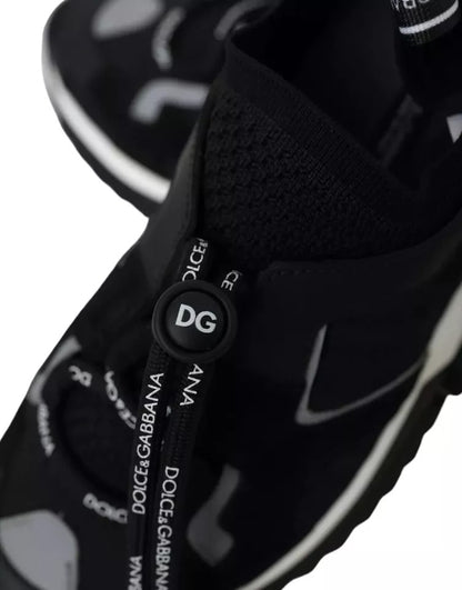 Dolce & Gabbana Black & White Logo Sorrento Sneakers for Men