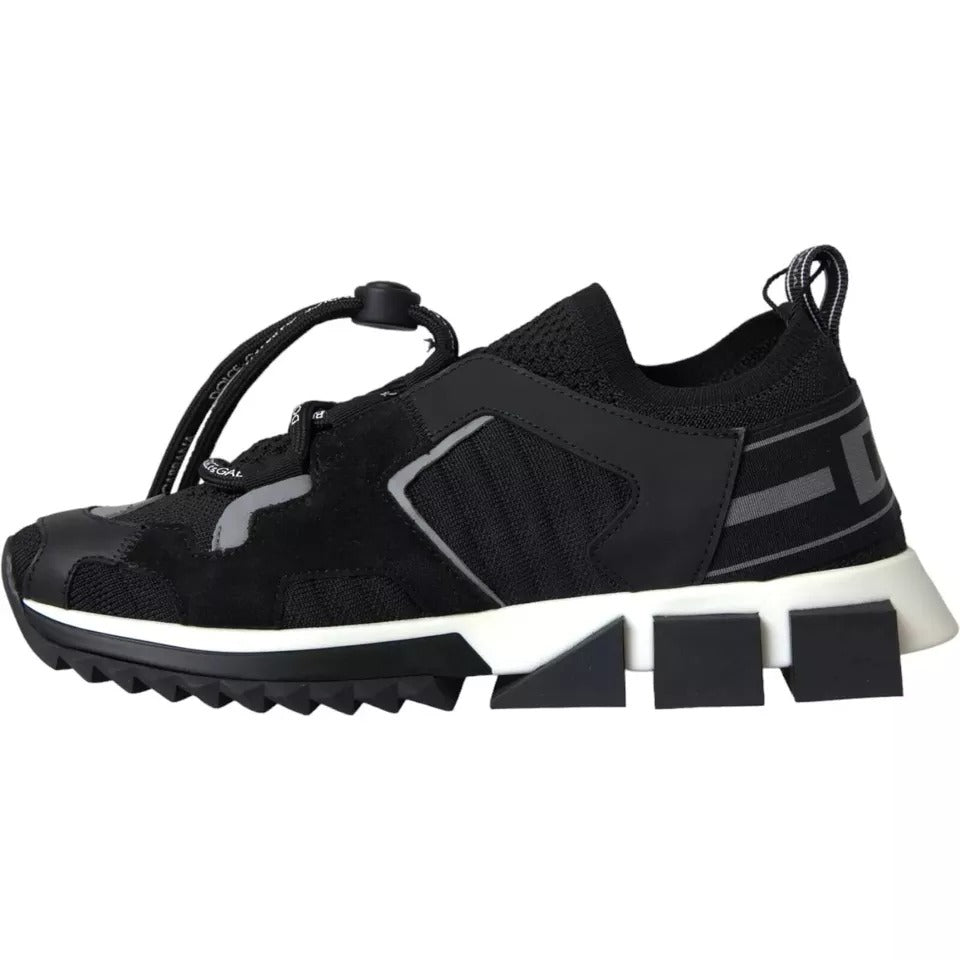 Dolce & Gabbana Black & White Logo Sorrento Sneakers for Men