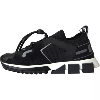 Dolce & Gabbana Black & White Logo Sorrento Sneakers for Men