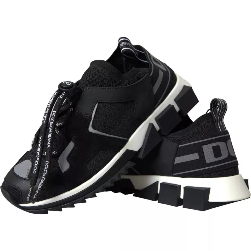 Dolce & Gabbana Black & White Logo Sorrento Sneakers for Men