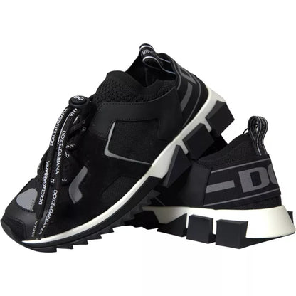 Dolce & Gabbana Black & White Logo Sorrento Sneakers for Men