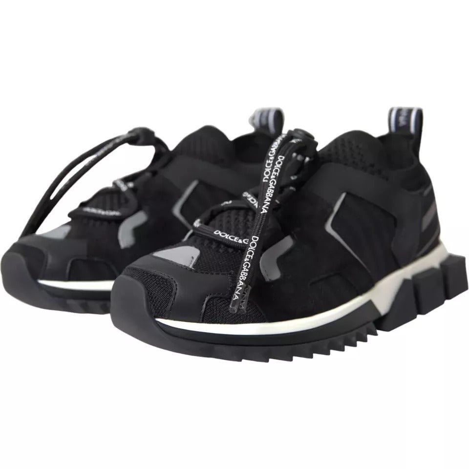 Dolce & Gabbana Black & White Logo Sorrento Sneakers for Men