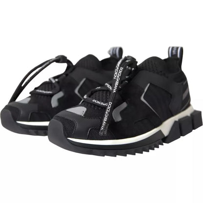 Dolce & Gabbana Black & White Logo Sorrento Sneakers for Men