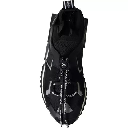 Dolce & Gabbana Black & White Logo Sorrento Sneakers for Men