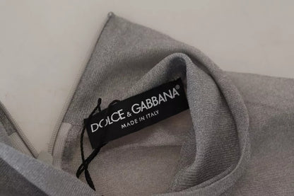 Dolce & Gabbana Gray Sheer Turtleneck Jumper