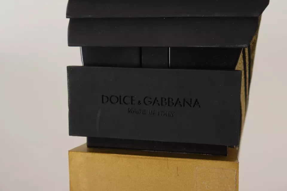 Dolce & Gabbana Women's Gold Glitter Leopard Sorrento Sneakers
