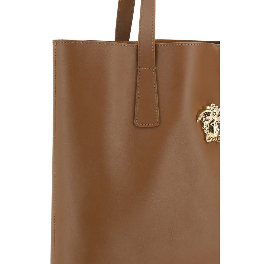 Versace Medusa Brown Leather Tote Bag