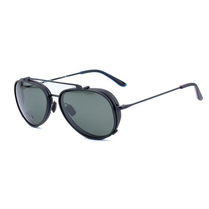 Vuarnet Black Stainless Steel 2 in 1 Glasses & Sunglasses