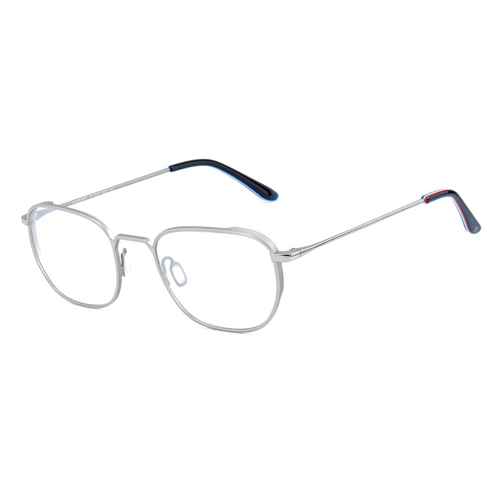 Vuarnet Gray Stainless Steel Frames with Clip-On Brown Solar Lenses