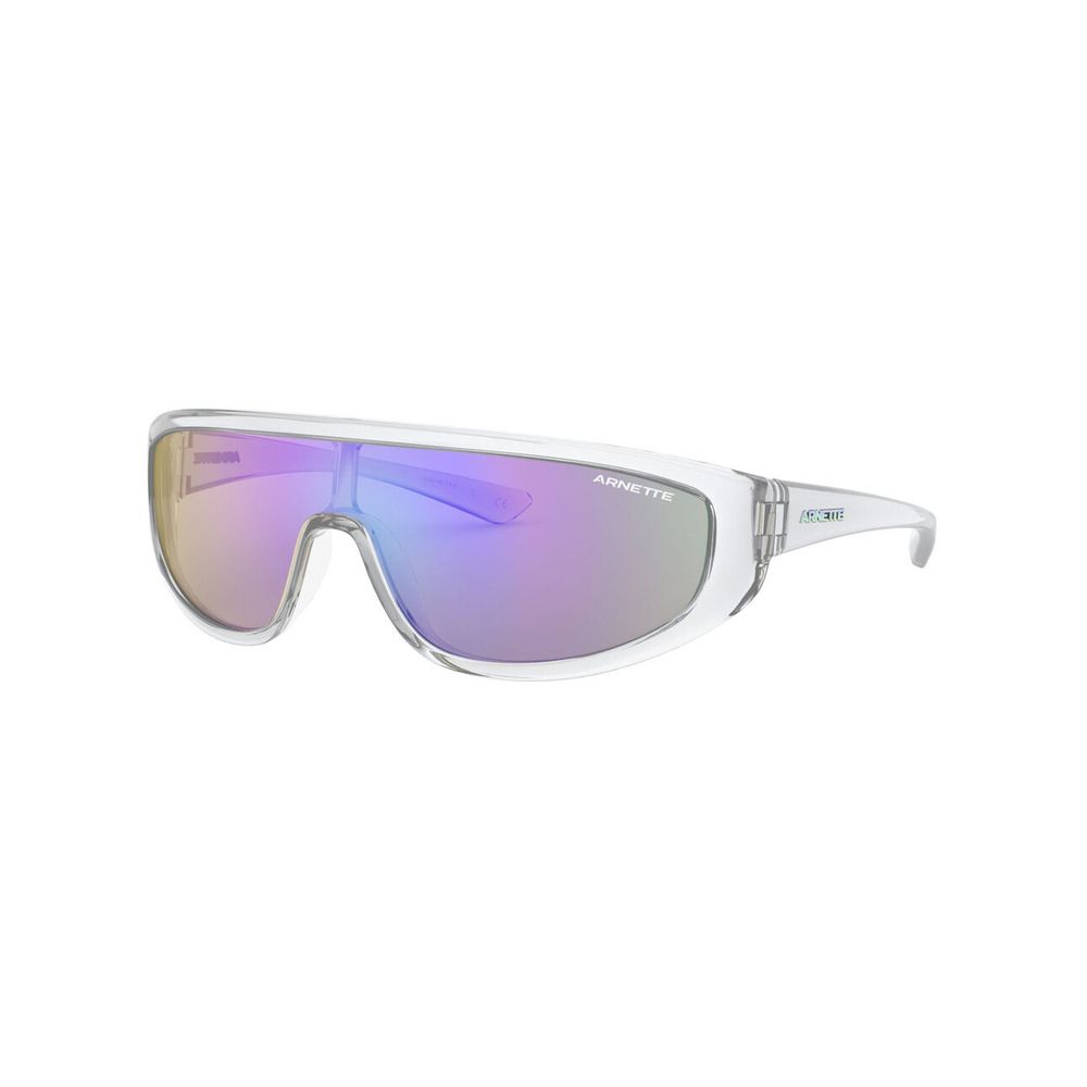 Arnette Unisex Sunglasses – Transparent Resin Frame, Blue Lenses, 135mm