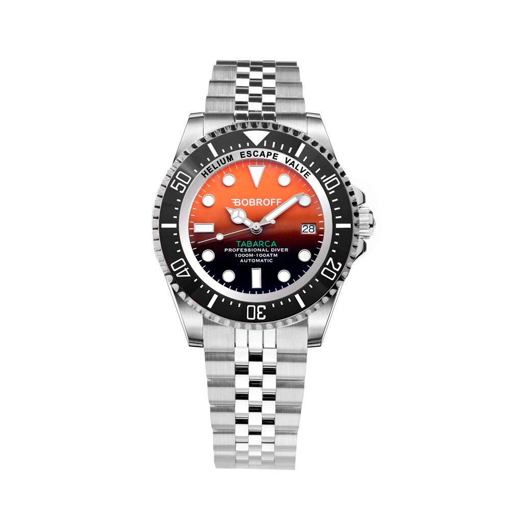 Bobroff Silver Stainless Steel Automatic Men's Watch – 44mm