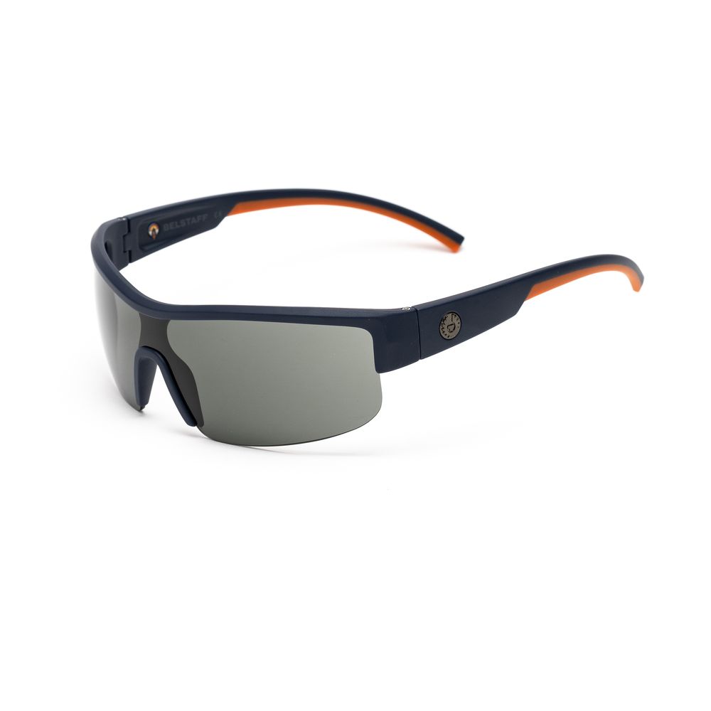 Belstaff Men's Sunglasses – Blue Resin Frame with Grey Lenses, 65mm