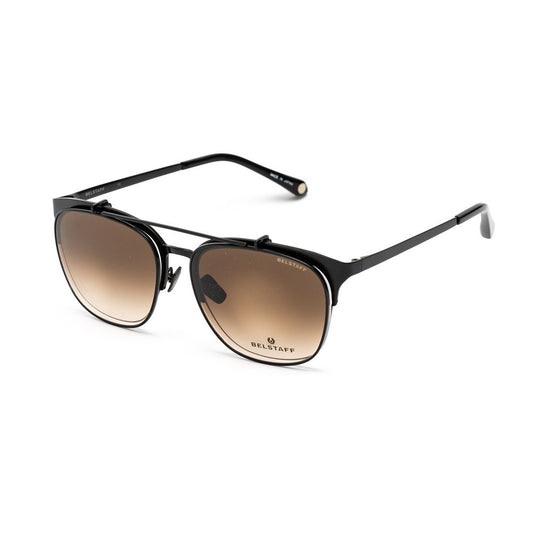 Belstaff Black Titanium Glasses with Sun Lens Attachment