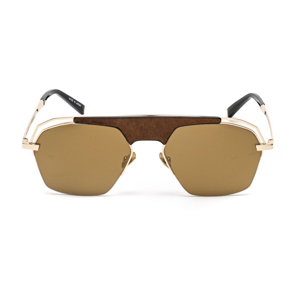 Belstaff Gold Titanium Sunglasses – Luxury Men's Eyewear with Brown Lenses