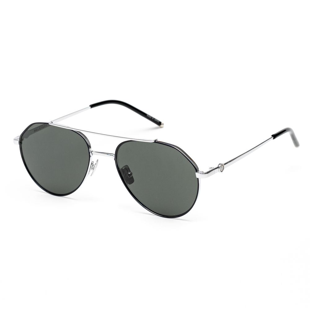 Belstaff Gray Titanium Sunglasses – Unisex Roadmaster Style