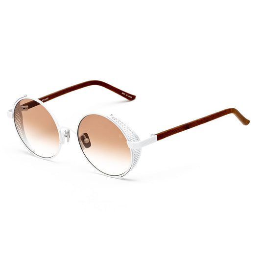Belstaff Women’s Trophy-2 Sunglasses – White Titanium Frame, Orange Lenses