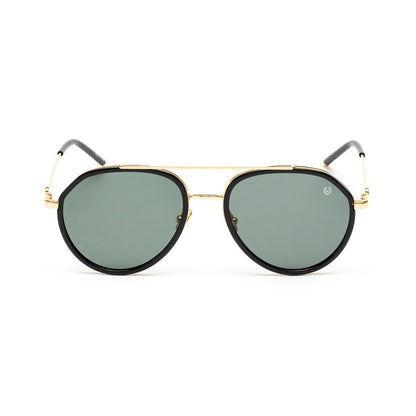 Belstaff Gold Stainless Steel Sunglasses – Premium Style with Green Lenses