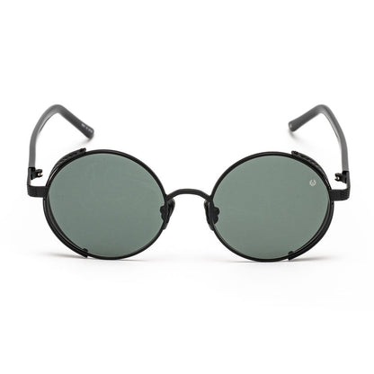 Belstaff Women’s Sunglasses – Black Stainless Steel Frame, Green Lenses