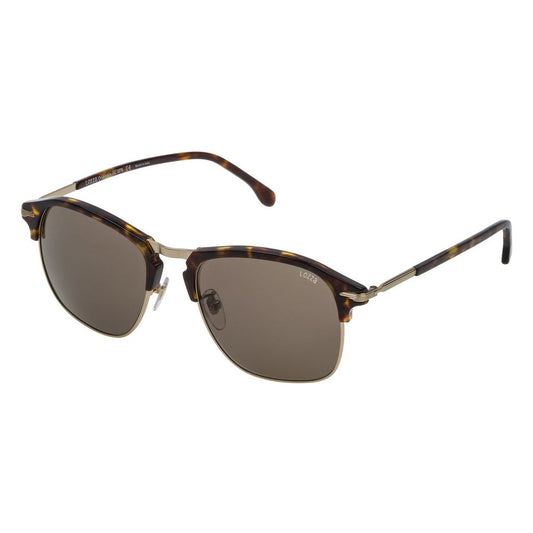 Lozza Brown Acetate Sunglasses – Havana-Gold 55mm for Men