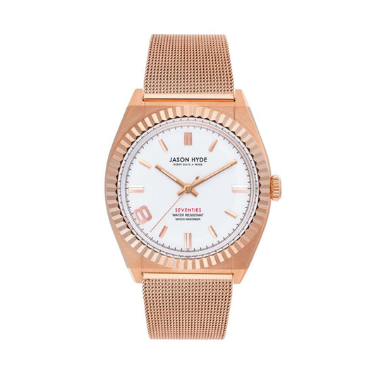 Jason Hyde Rose Gold Textile Watch for Women