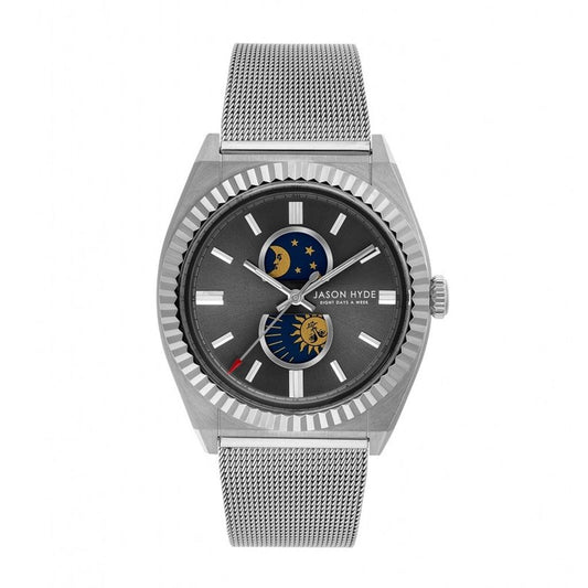 Jason Hyde Gray Steel Watch for Men
