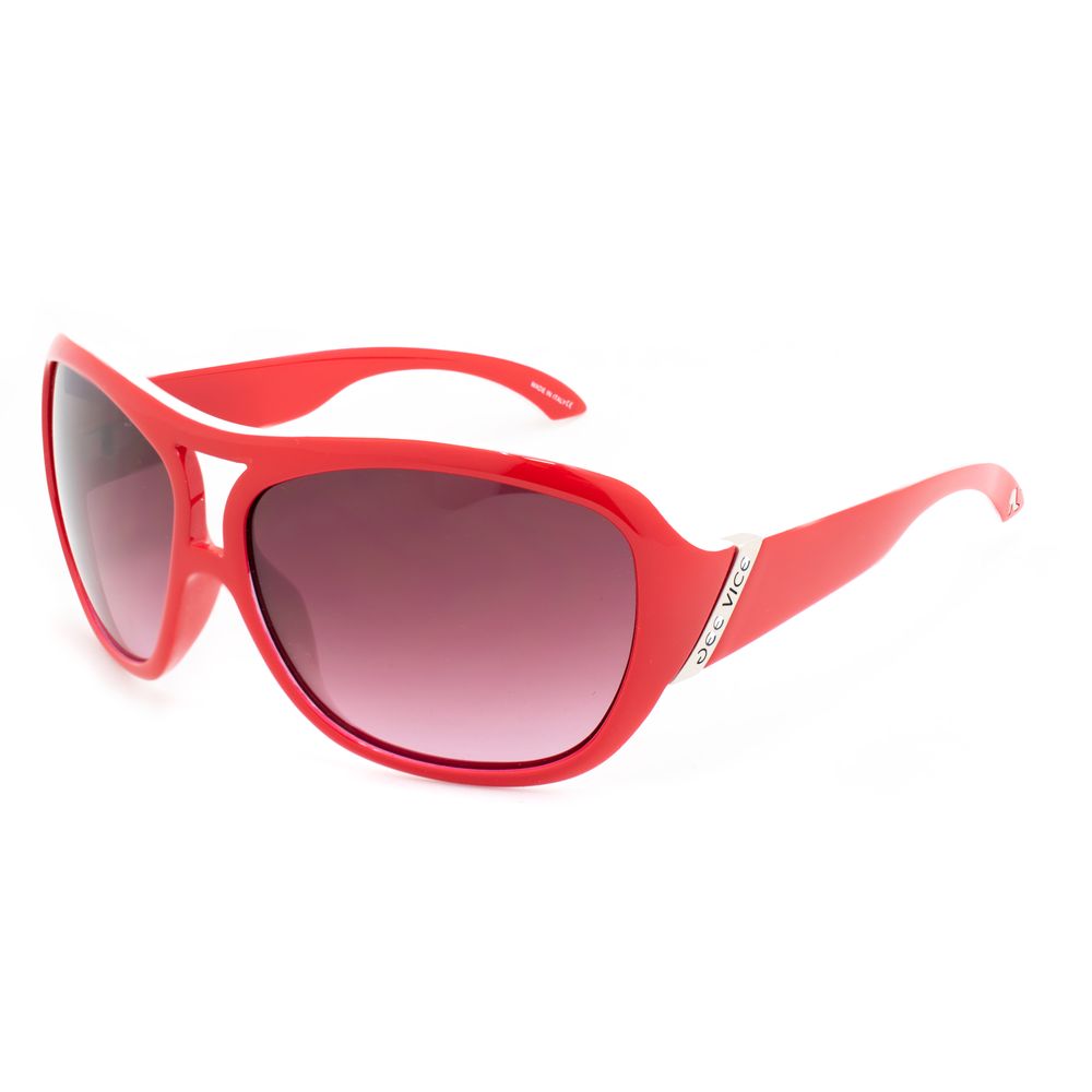 Jee Vice Women's Red Acetate Sunglasses – Chic Design, 64mm