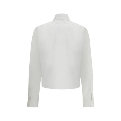 Prada Cropped Cotton Shirt with Jewel Detail
