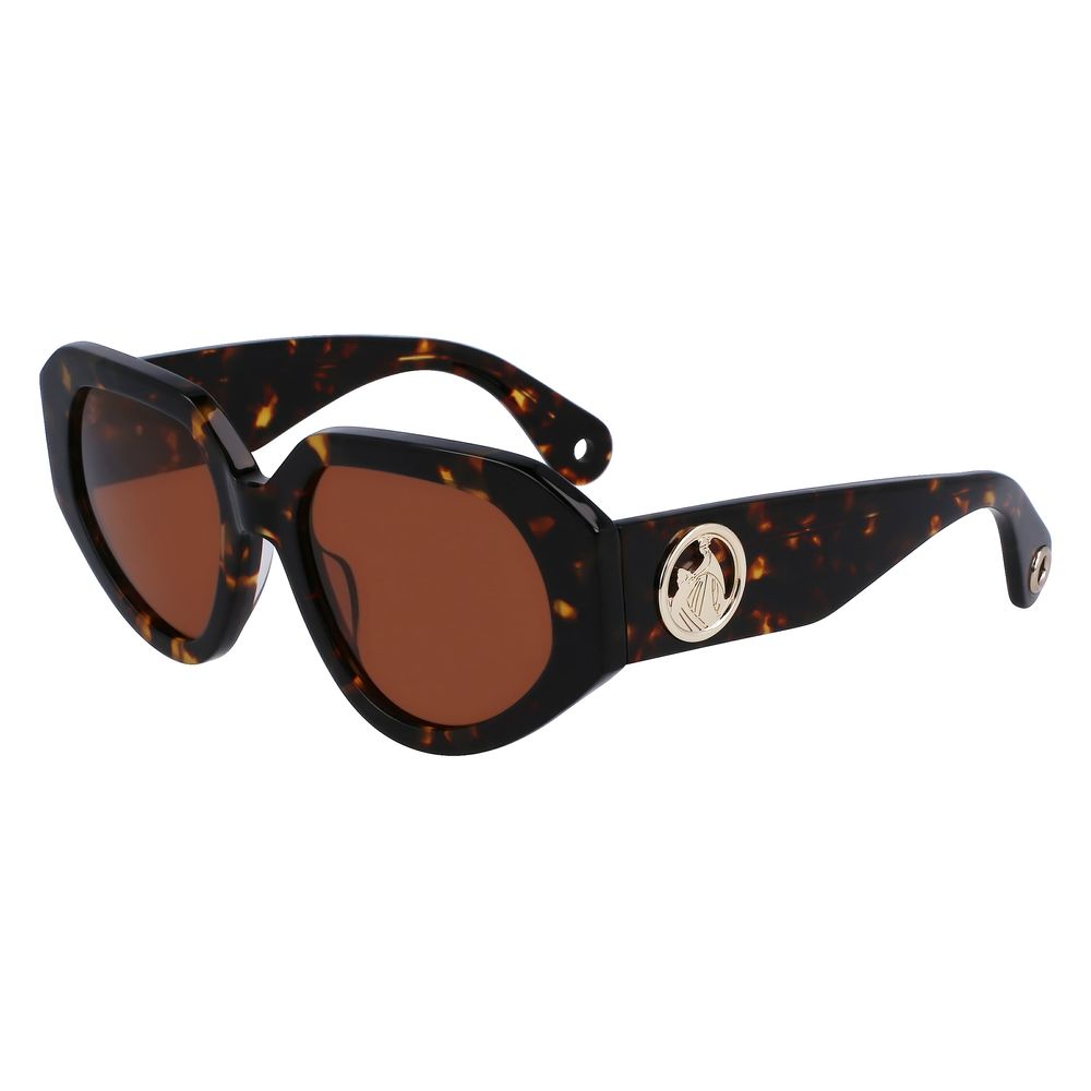 Lanvin Women’s Sunglasses – Brown Acetate with UV Protection, 53mm