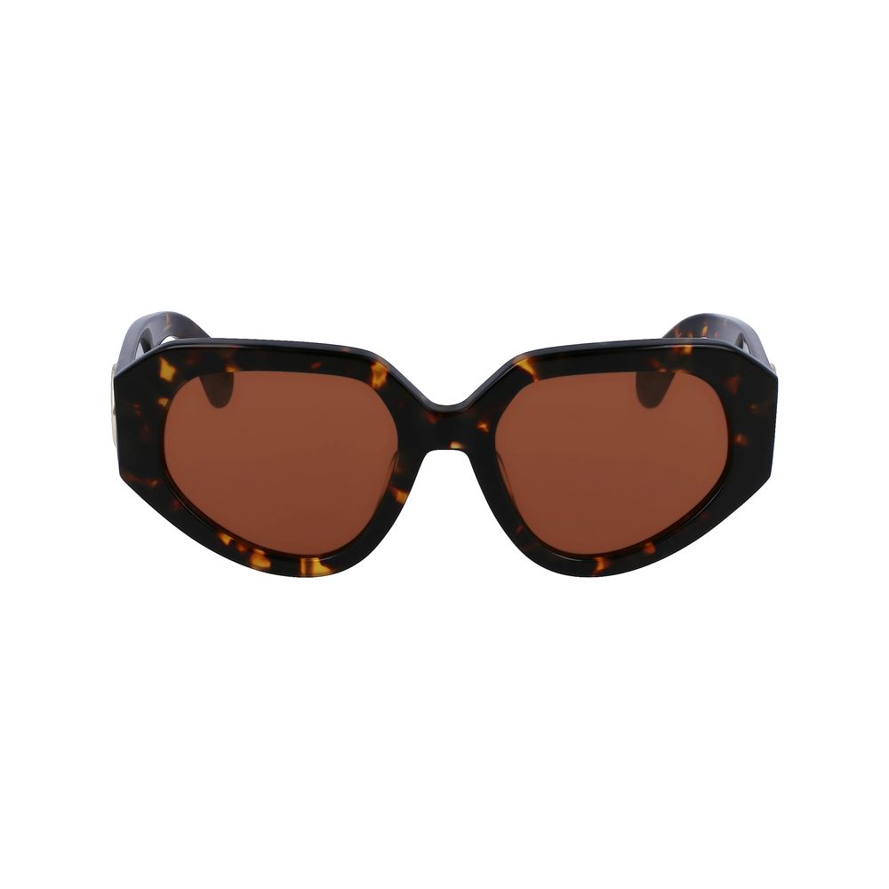 Lanvin Women’s Sunglasses – Brown Acetate with UV Protection, 53mm