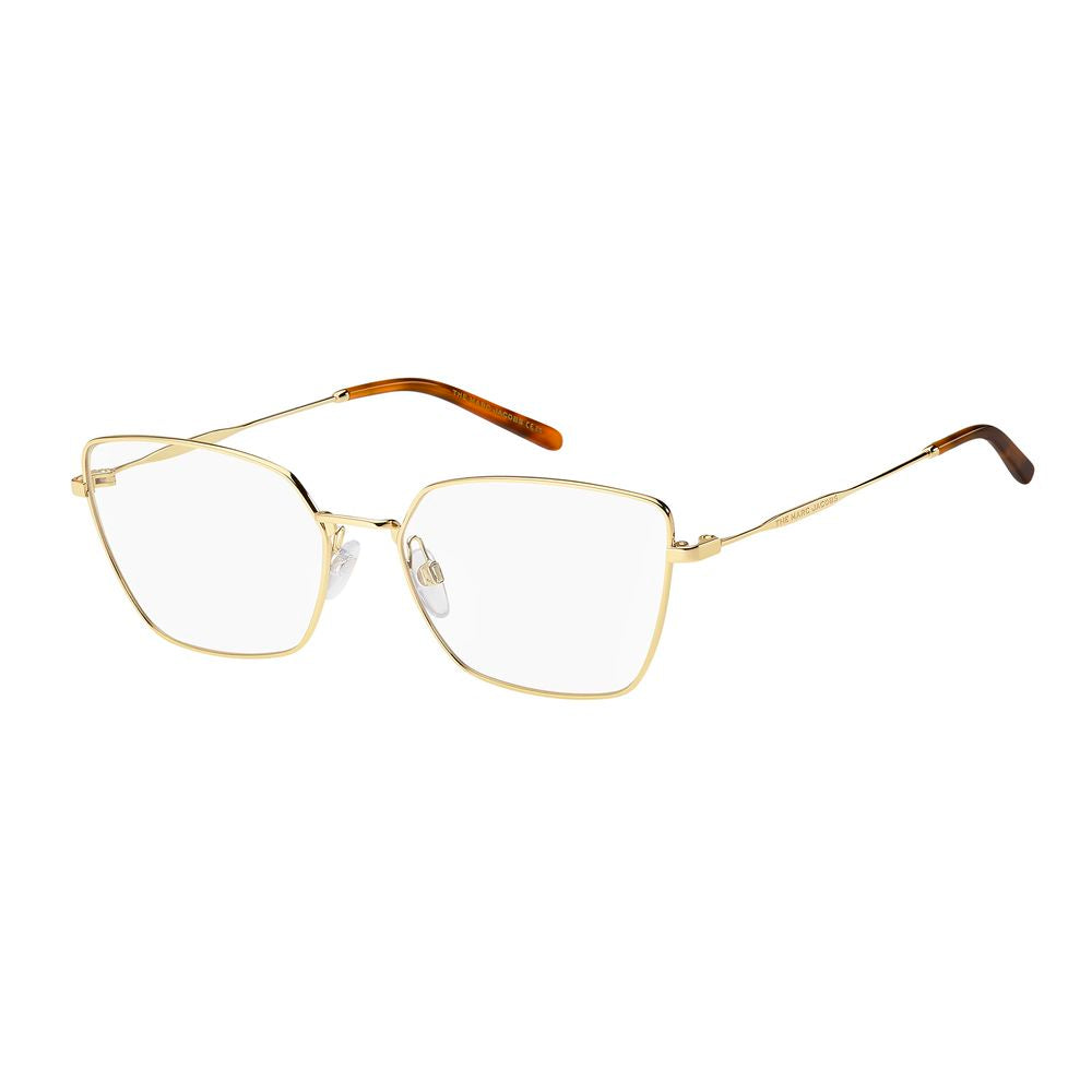 Marc Jacobs Gold Metal Frames – Women's Square Optical Glasses, 56mm
