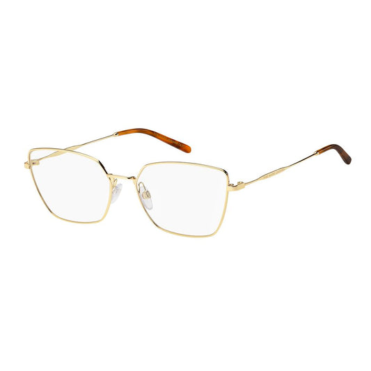 Marc Jacobs Gold Metal Frames – Women's Square Optical Glasses, 56mm
