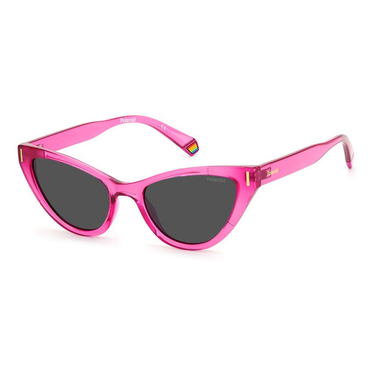 Polaroid Women’s Sunglasses – Pink Full-Rim Frame with Polarized Gray Lenses, 52mm