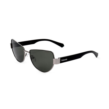 Polaroid Unisex Sunglasses – Black Polycarbonate Frame, 57mm