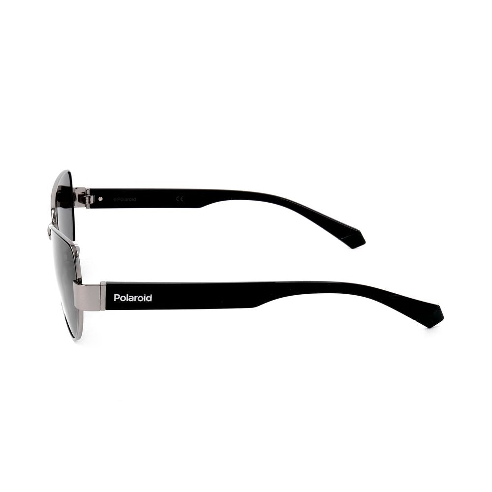 Polaroid Unisex Sunglasses – Black Polycarbonate Frame, 57mm