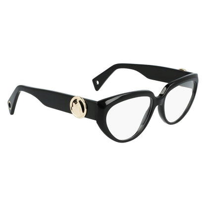 Lanvin Women’s Acetate Glasses – Black Square Frame, 55mm