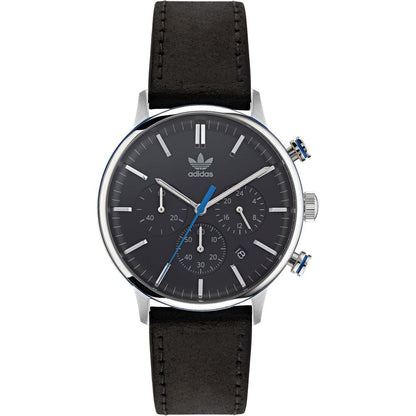 Adidas Black Leather Quartz Analog Dial Watch