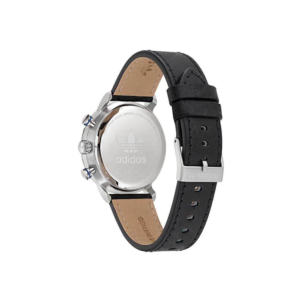 Adidas Black Leather Quartz Analog Dial Watch