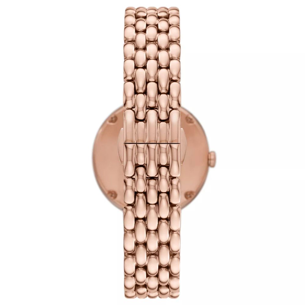 Emporio Armani Women’s Stainless Steel Quartz Watch – 32mm Pink Dial, Pink Bracelet