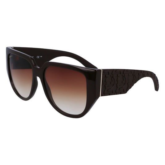 Ferragamo Women's Brown Bio Injected Sunglasses – Chic Style with UV Protection